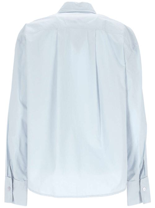 sky blue cotton poplin texture classic collar Forte forte | 120995087